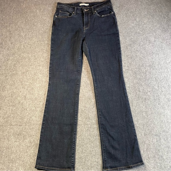 Levi’s Classic Bootcut Jeans Women’s Size W27 L32 Dark Wash Stretch Blue Denim - Picture 1 of 15